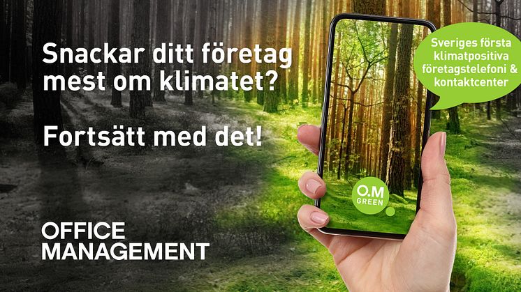 Sveriges första klimatpositiva företagstelefoni & kontaktcenter