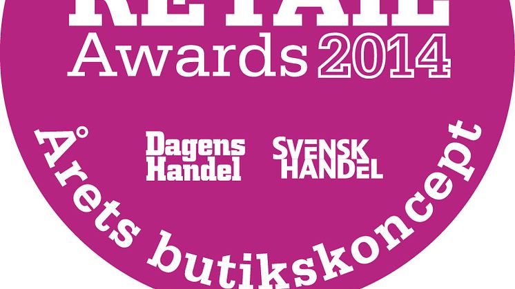 KICKS vinnare av "Årets butikskoncept" på Retail Awards 2014! 