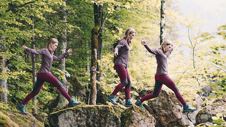 Ganz nah dran und super bequem: Die Outdoor-Tights der neuen Kollektion liegen voll im Trend