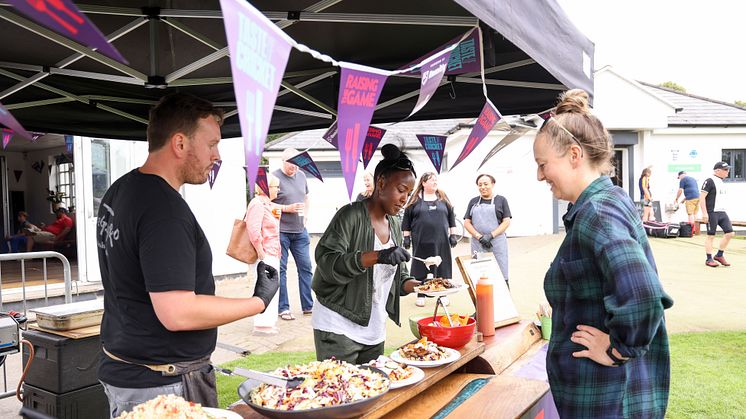 Fran Wilson and TV legend Angellica Bell join 'Taste of Cricket' community event at Bushy Park CC to celebrate its achievements in inclusivity for women and girls