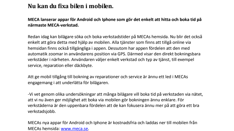 Nu kan du fixa bilen i mobilen.