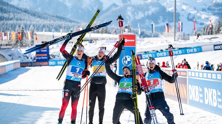 Vetle Sjåstad Christiansen, Johannes Thingnes Bø, Tarjei Bø og Sturla Holm Lægreid er alle klare for World Cup i Oberhof Foto: Kevin Voigt