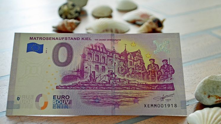 beliebtes Kieler Souvenir - 0€ Geldschein zum Matrosenaufstand