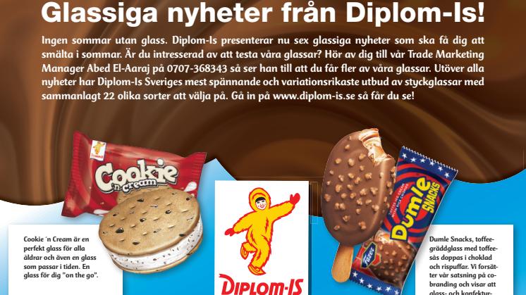Nu fylls Sveriges frysar med sommarens glassar från Diplom-Is!