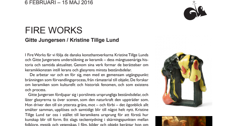 Fire Works – Gitte Jungersen och Kristine Tillge Lund