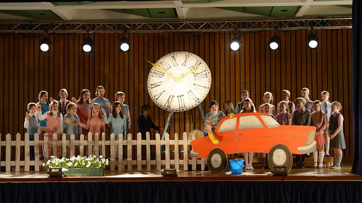 Making-of. Szenenbild des TV-Spots "Der Kinderchor"