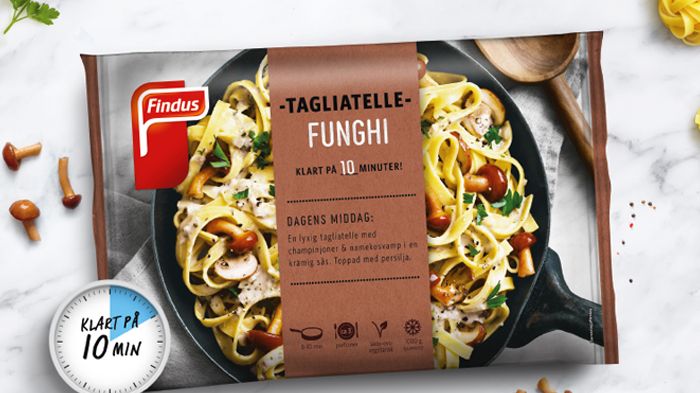 Italiensk middag på bara 10 minuter - Findus lanserar vegetarisk Tagliatelle Funghi 