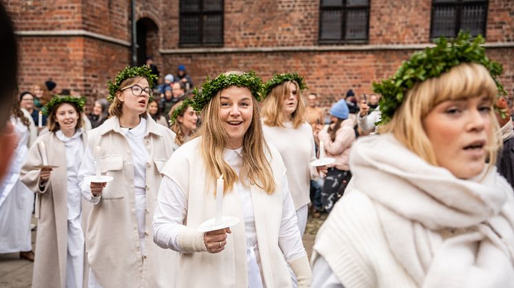 Luciatåg på Jul på slottet