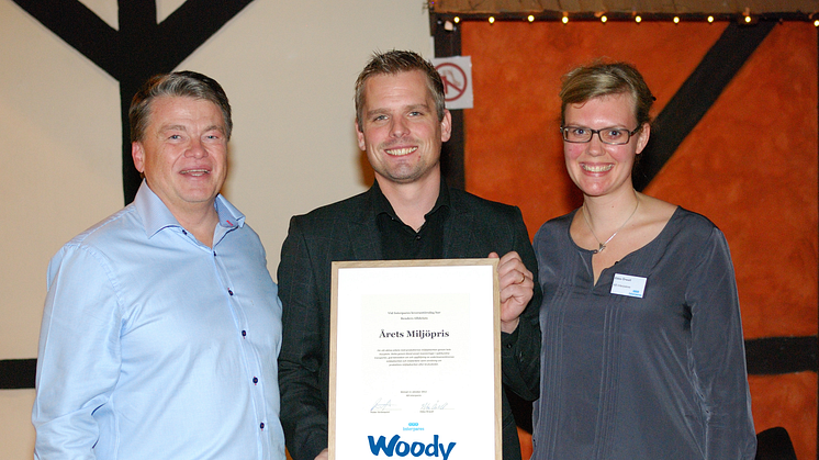 De får Woodys Miljöpris 2012