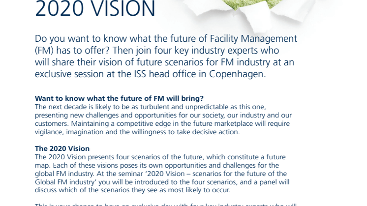 Vision 2020 - scenarios for FM