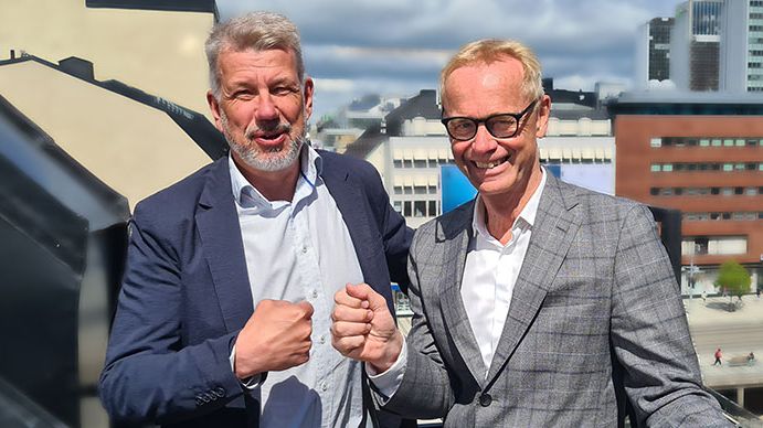 Thomas Jonsson, affärschef Handel och Håkan Lord, CEO SoftOne Group