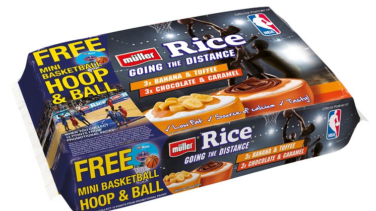 Müller Rice and the National Basketball Association (NBA) on-pack promotion