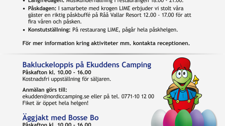 Nordic Camping & Resort Nyhetsbrev & Campingerbjudande mars