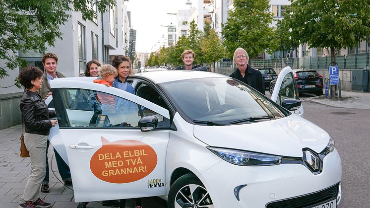 Renault ZOE i elbilspool i Hammarby Sjöstad