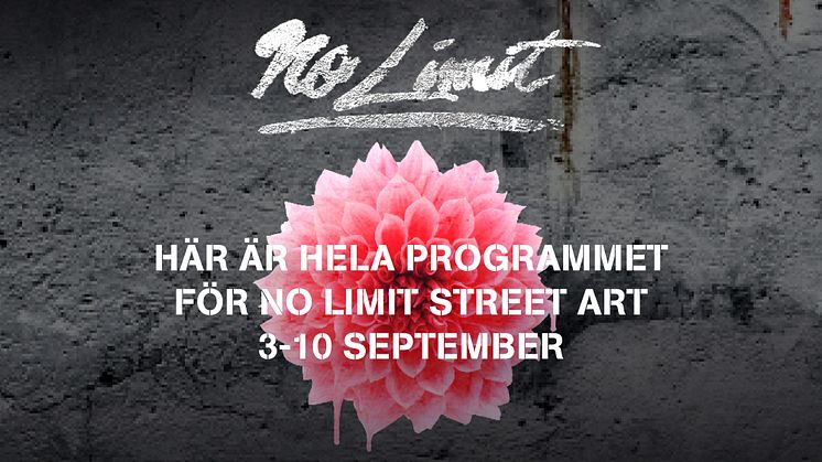 ​Fler än 150 programpunkter under No Limit Street Art