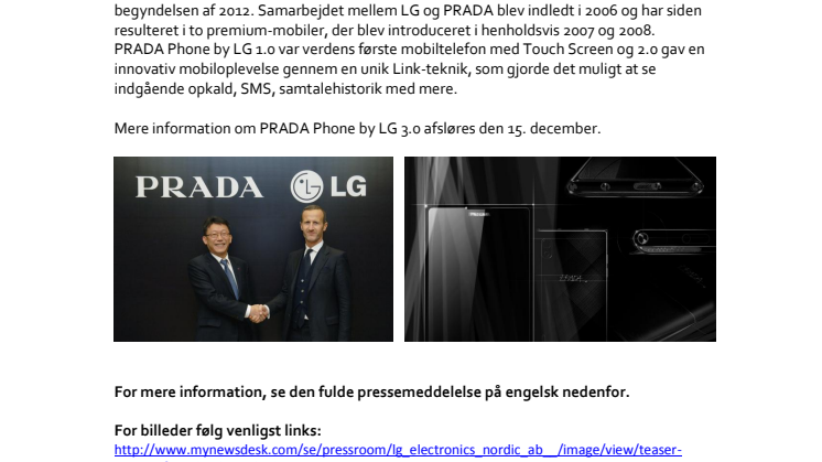 PRADA og LG præsenterer eksklusivt samarbejde 