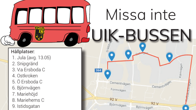 Kartbild med busstur