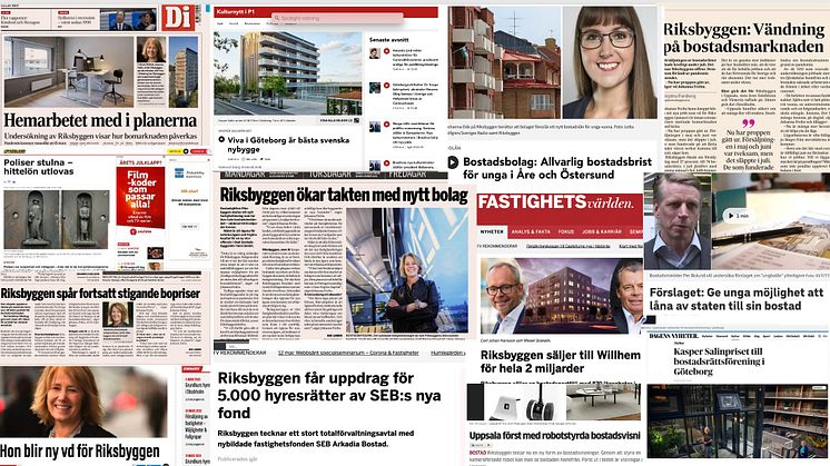 Försvunna poliser, Kasper Salin-vinst och Ungbolån i Riksbyggens presskrönika 2020