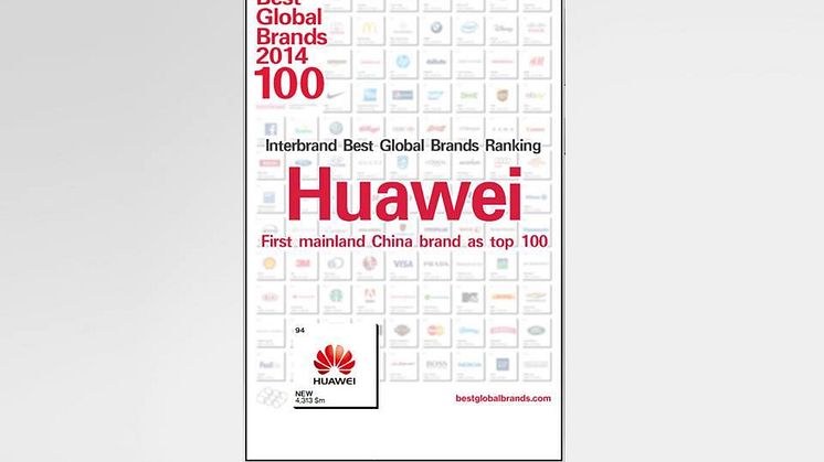 Huawei rankad bland Interbrands Best Global Brands 2014