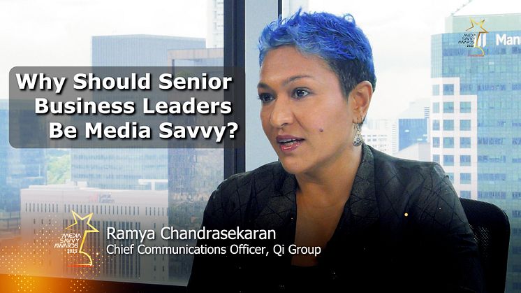 Ramya Chandrasekaran: Why do you think senior business leaders should be media-savvy?