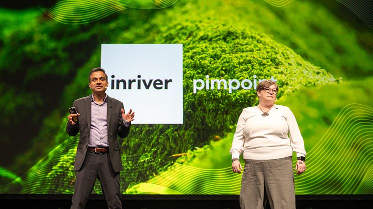 Från höger: Rohit Goyal, VD inriver & Maria Bolmstedt, Head of Global Services inriver