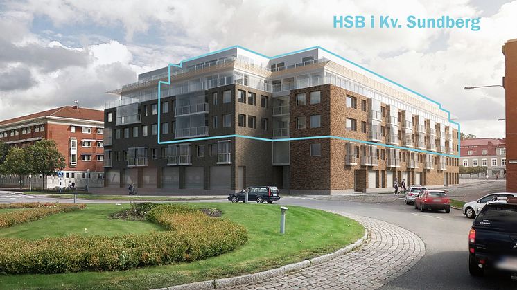 HSB tecknar avtal med Uddevallahem om kvarteret Sundberg och bygger 43 bostadsrätter