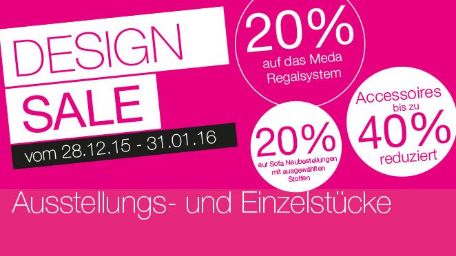 BoConcept DESIGN SALE läuft vom 28.12. bis zum 31.01.2016