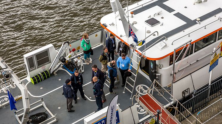 Hi res image - Oceanology International - Oi16 People on board demo vessel