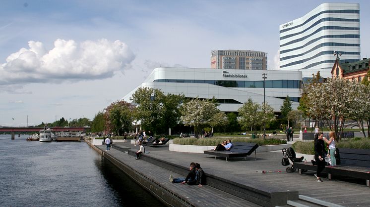 Kulturhuset Väven och Umeå stadsbibliotek.Foto: Sara Stenberg