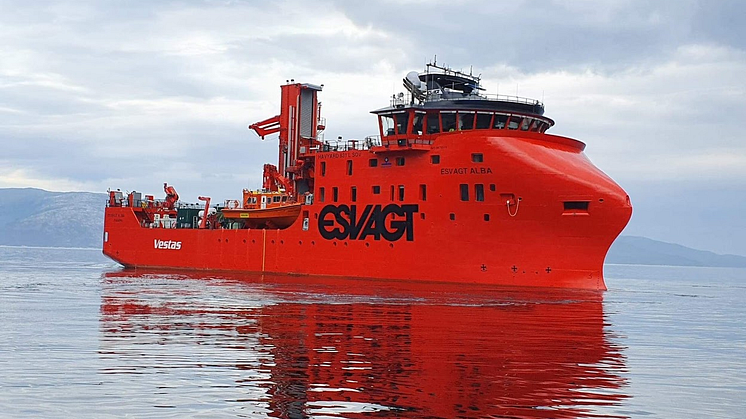 ESVAGTs nybyggede ’Esvagt Alba’ skal være base for drift og vedligehold i Moray East Offshore Windfarm ud for Skotlands kyst. ’Esvagt Alba’ ankommer torsdag til basehavnen Fraserburgh og de sidste Marine Surveys forud for arbejdet i parken. 