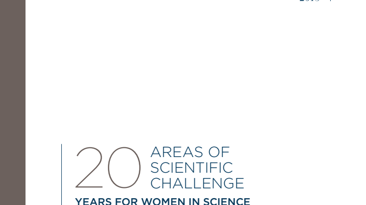 20 areas of scientific challenge - 20 year For Women in Science