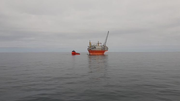 'Esvagt Dana' at the Goliat platform