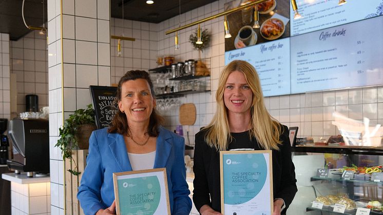 Anna Nordström och Kajsa-Lisa Ljudén har genomfört The Coffee Sustainability Program, arrangerat av The Specialty Coffee Association.