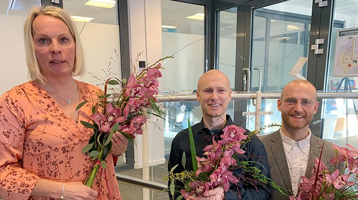 Ulrika Rova, professor i biokemisk processteknik vid Luleå tekniska universitet samt Kristian Sundvall och David Sundvall