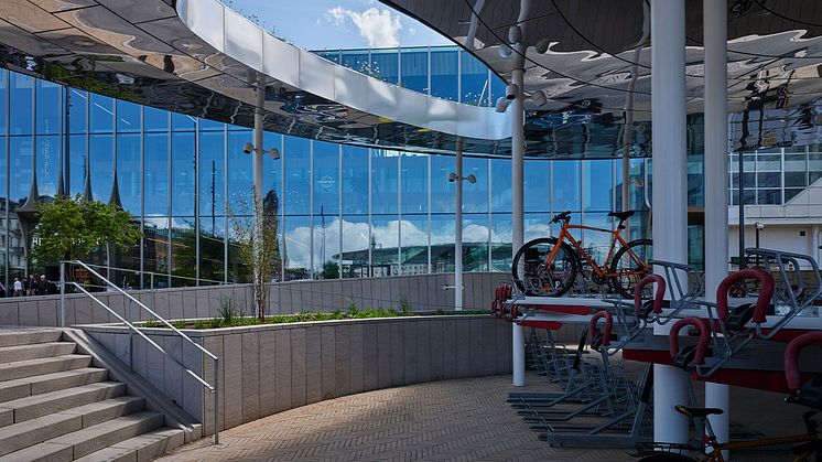 Invigning av cykeltaket på Kungstorget i Helsingborg