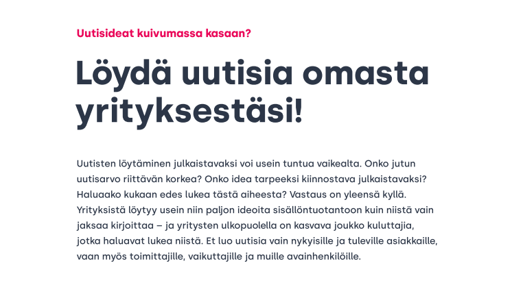 Opas: Löydä uutisia omasta yrityksestäsi!