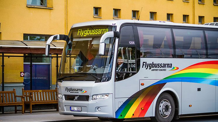 Samtliga av Flygbussarnas fordon drivs av fossilfritt bränsle