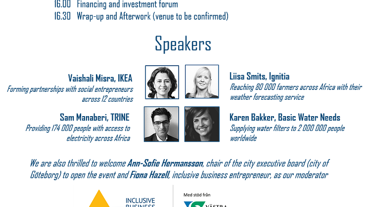 Welcome to join the "Inclusive Business FORUM 2017 - Scaling for Impact"