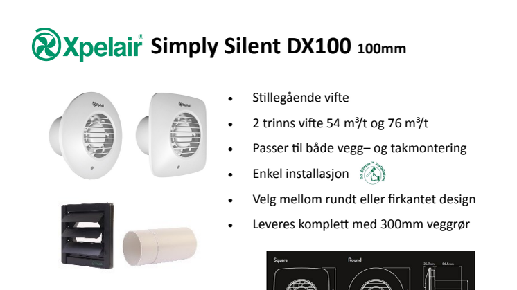 Produktblad Simply Silent DX