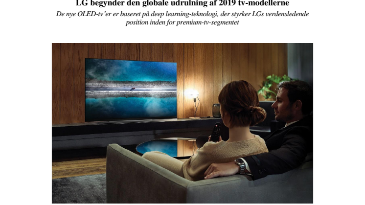 LG begynder den globale udrulning af 2019 tv-modellerne