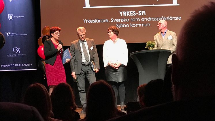 Anna-Maria, Marie, Rolf och Leif blev Årets team på Framtidsgalan. 