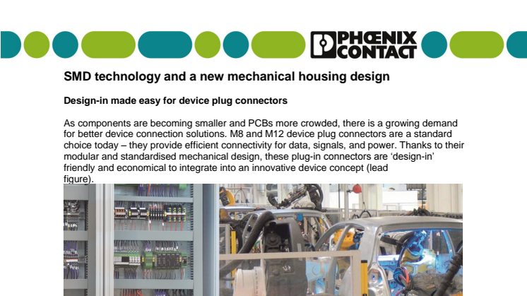 Design-in made easy for device plug connectors