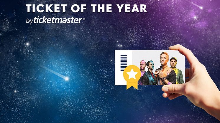 COLDPLAY FRAMRÖSTAD SOM TICKET OF THE YEAR 2017