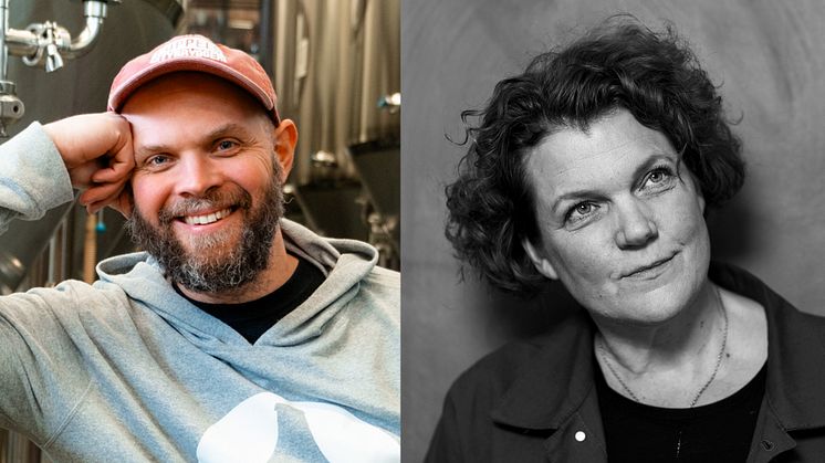 Magnus Vasilis på Poppels Bryggeri och Hanna Tunberg på Gotlands Bryggeri.