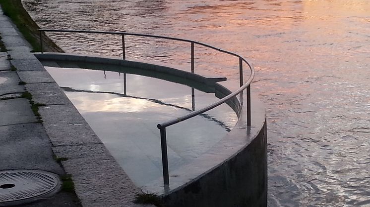 Wassertretbecken am Rhein in Basel, Kneipp-Parcours