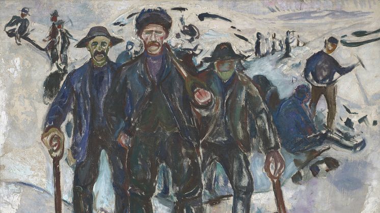 Edvard Munch: Arbeidere i snø / Workers in Snow (1913-1915)
