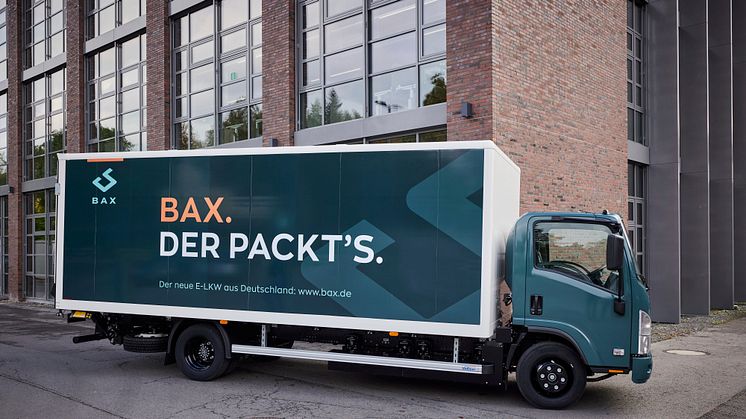 BAX - der vollelektrische Lkw mit 7,5 Tonnen entwickelt von BPW und der Paul Group