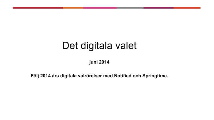 Det digitala valet - rapport för juni 2014