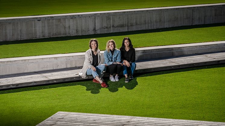 Go Business affärscoacher från vänster Camilla Neideman, Therese Åhlund och Jonna Valikainen. 