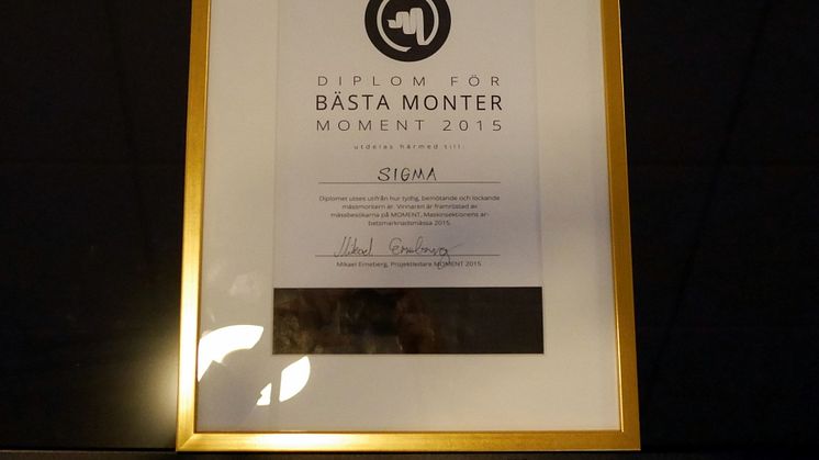 Sigma won the award for the best stand at Machine Chapter’s Career Fair